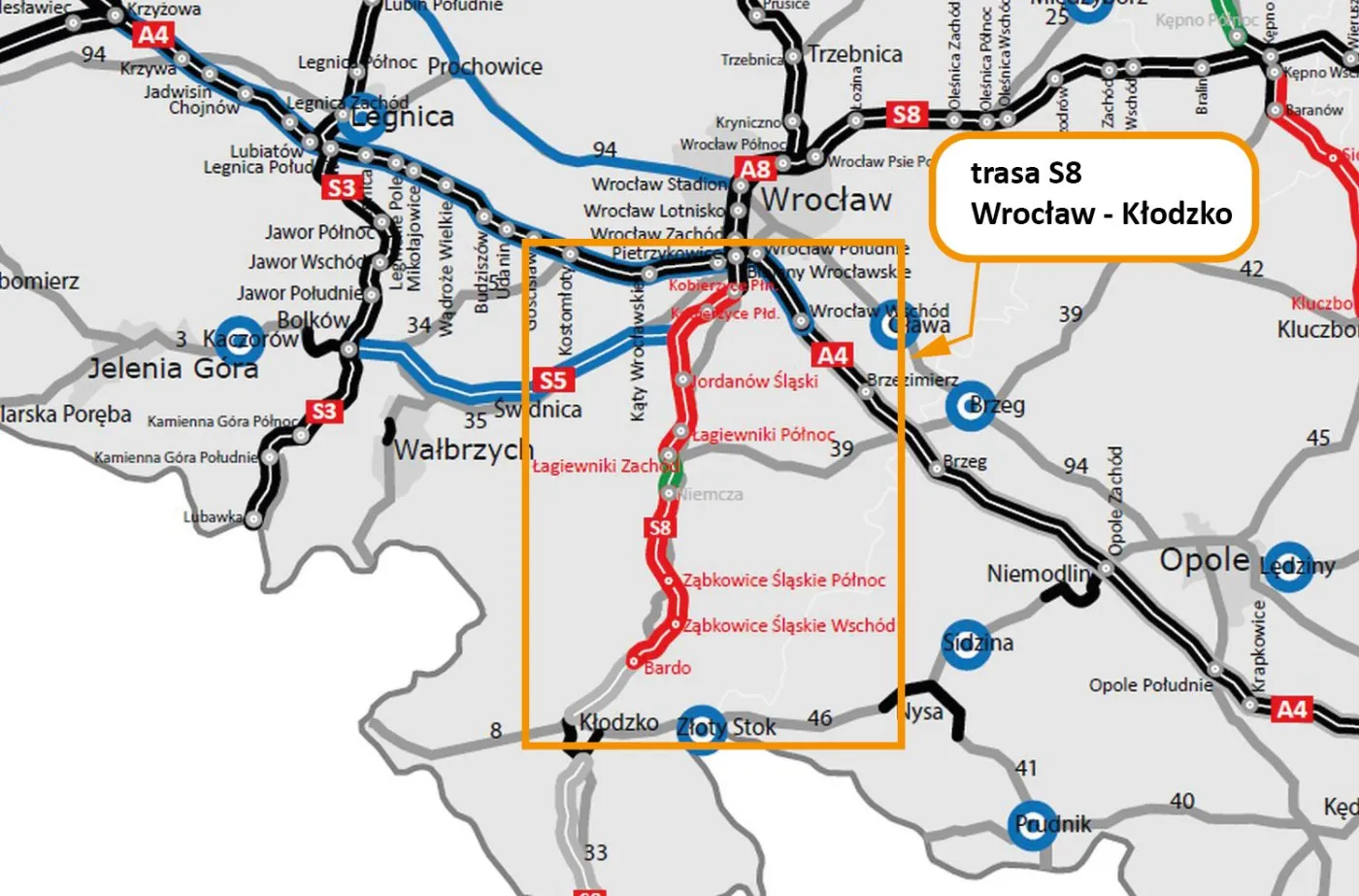 Trasa S8 Wrocław - Kłodzko