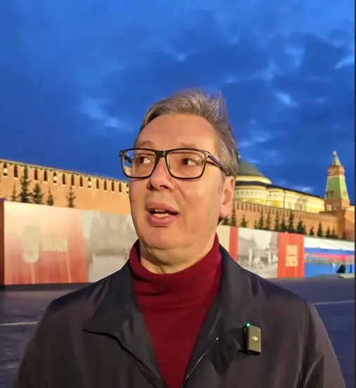 Vucic na placu Czerwonym