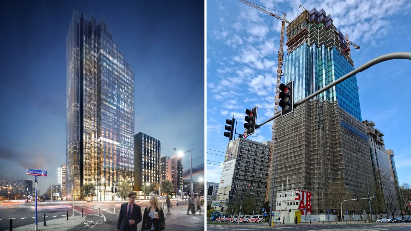 Budowa wieżowca Upper One