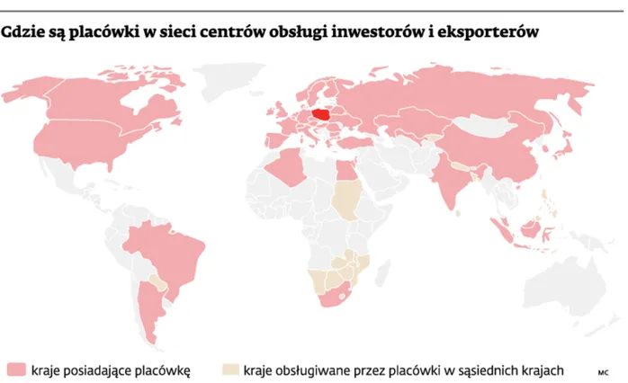 Gdzie są placówki w sieci centrów obsługi inwestorów i ekspertów