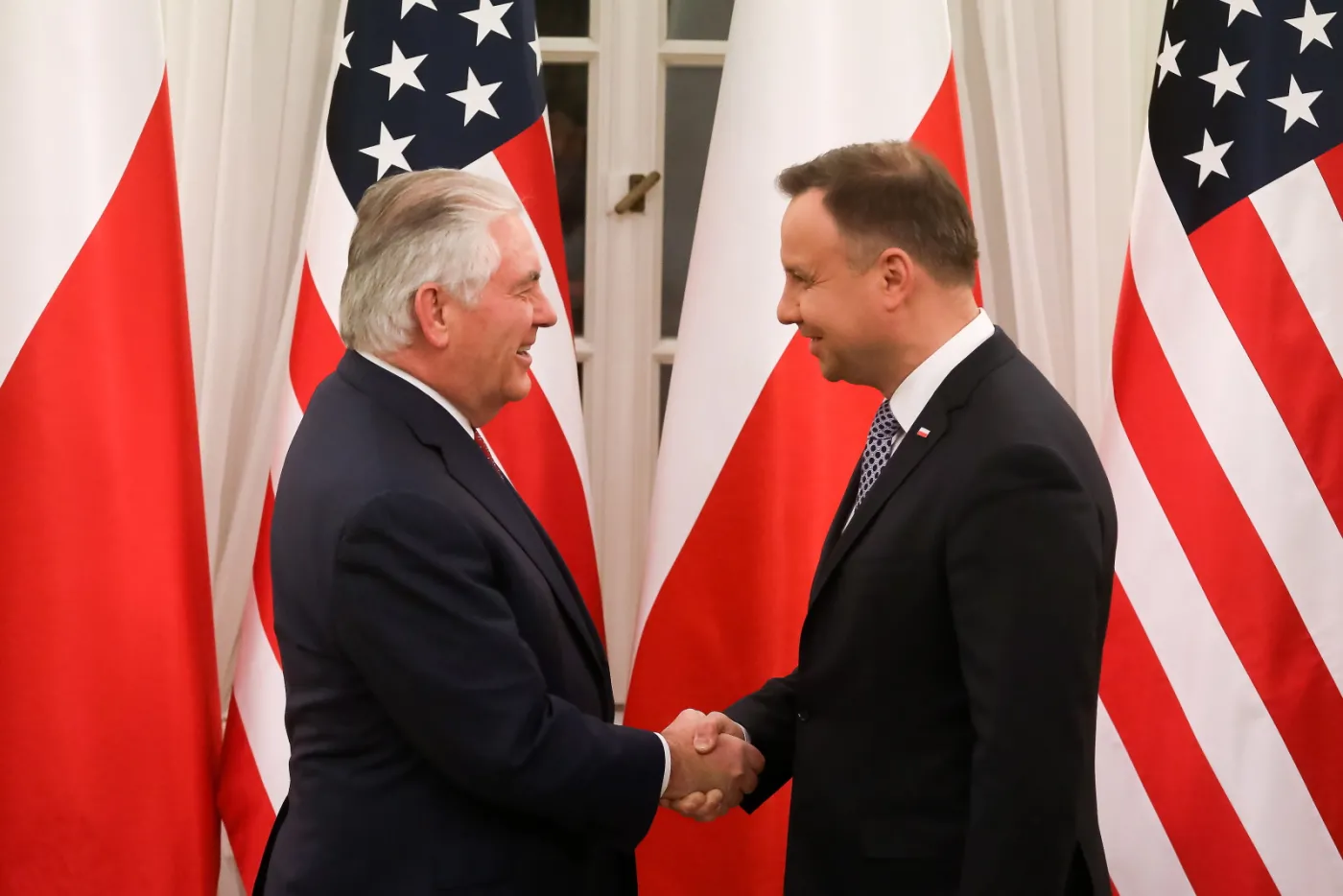 Andrzej Duda spotkał się z Rexem Tillersonem. Rozmowa trwała godzinę