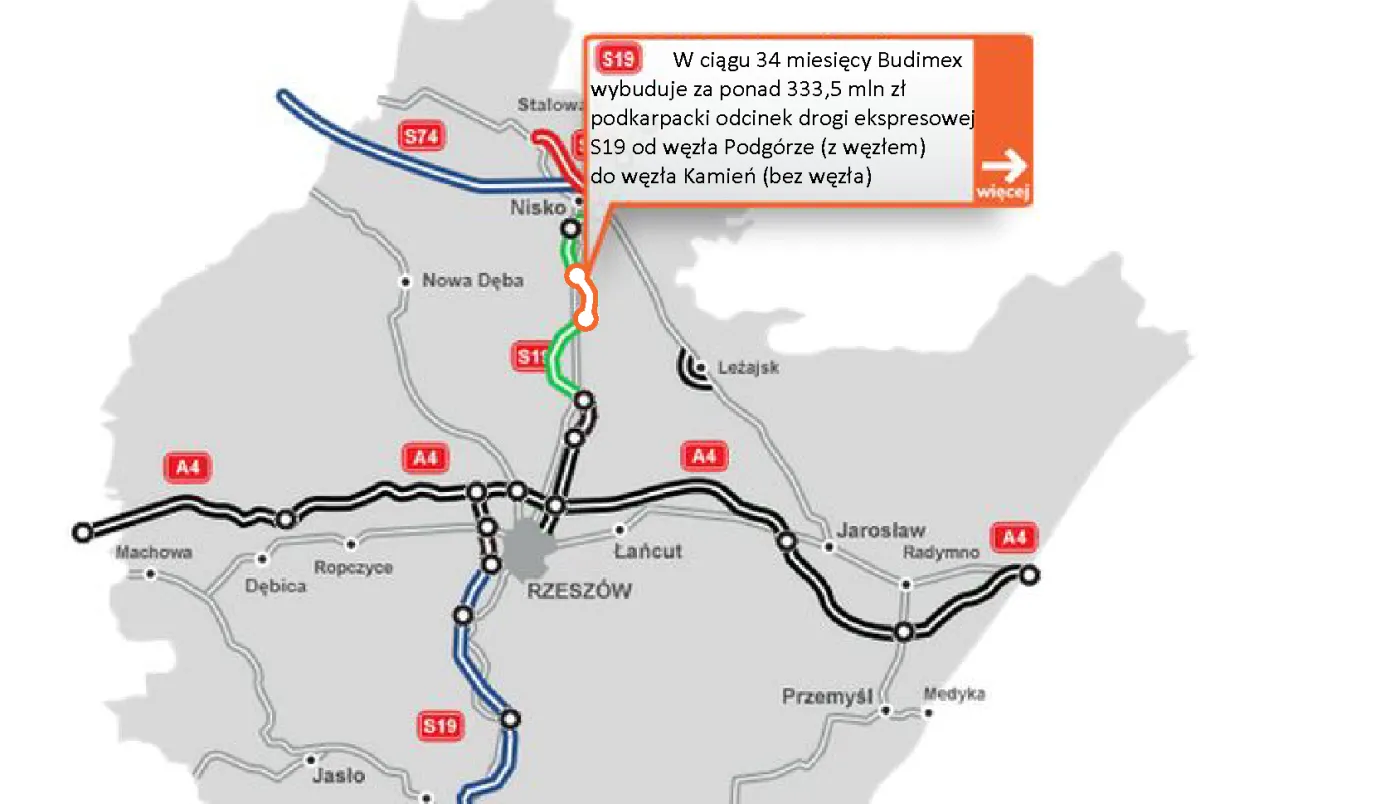 Jest umowa na kolejny odcinek szlaku Via Carpatia. Odcinek S19 będzie kosztował ok. 333 mln zł