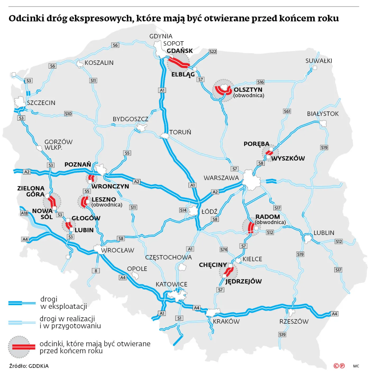 Budowa dróg w Polsce: oto odcinki, które mają być oddane do końca roku