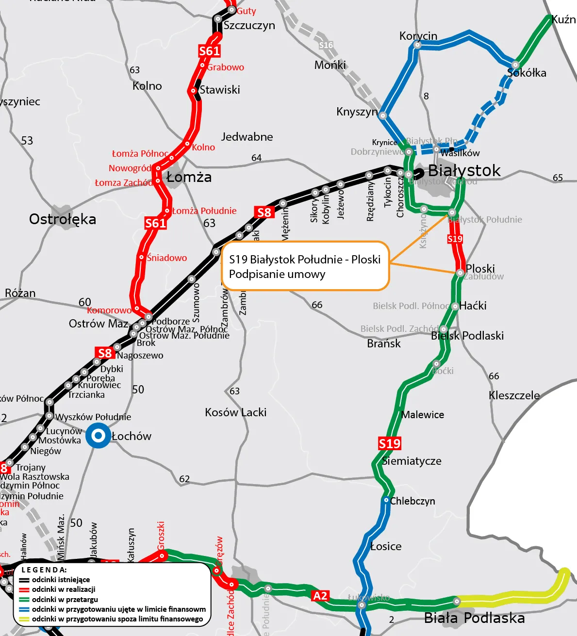 Pierwszy odcinek Via Carpatii na Podlasiu. Jest umowa na realizację S19 [MAPA]