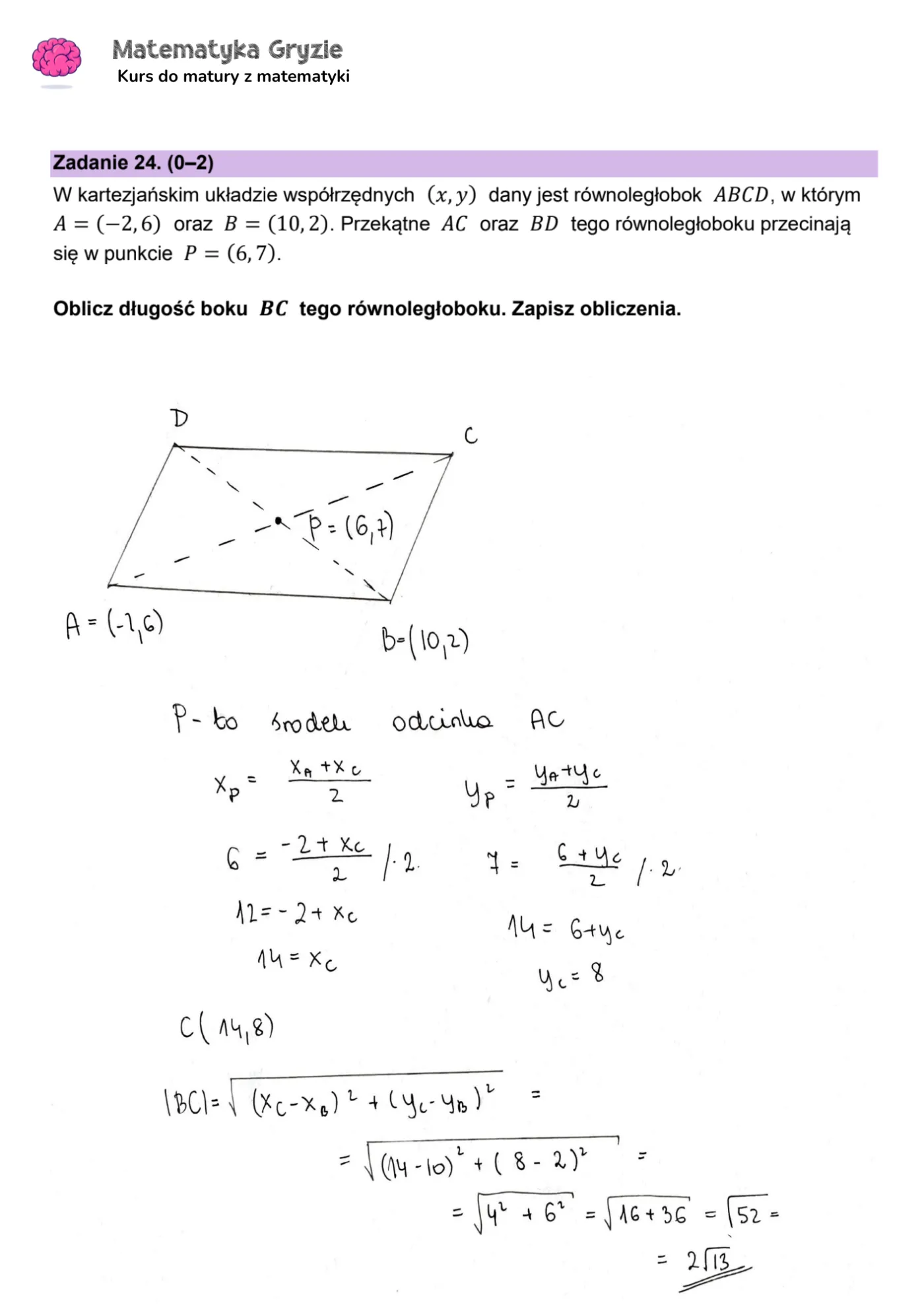 Matura 2024. Matematyka - poziom podstawowy [ARKUSZE CKE i ODPOWIEDZI] 24