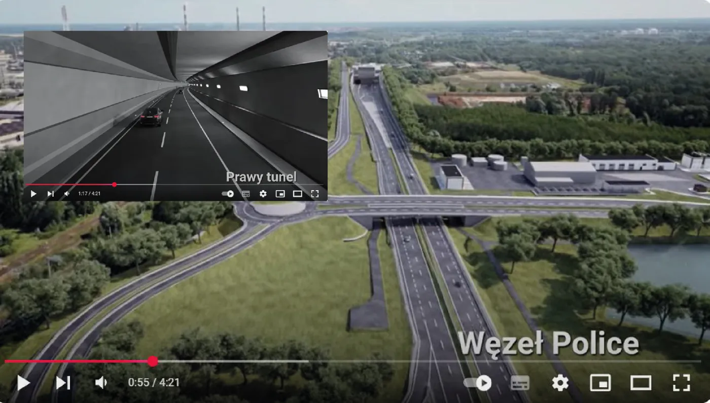 Tak będzie wyglądał najdłuższy tunel w Polsce. Szczecin czekał na to ponad ćwierć wieku [WIZUALIZACJA]