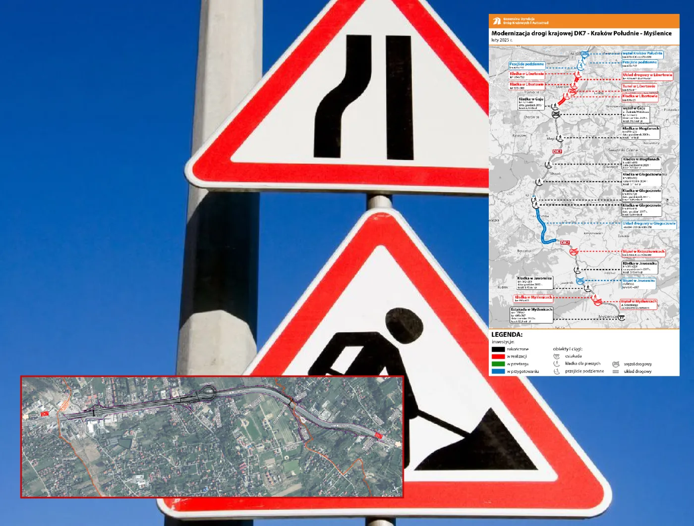 Modernizacja zakopianki - mapy