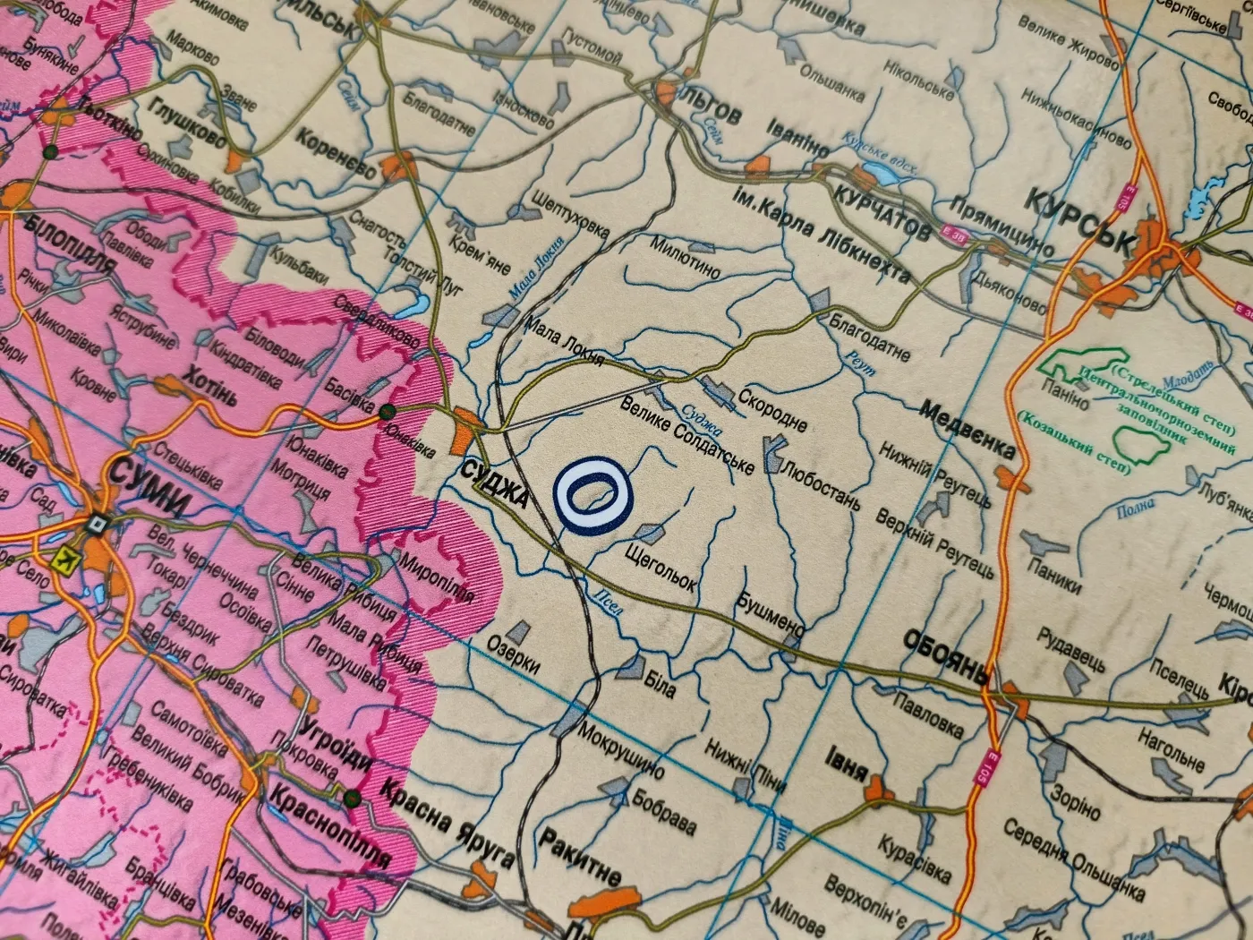 Sudzha,On,The,Map,,A,City,Located,Between,Kursk,(russia)