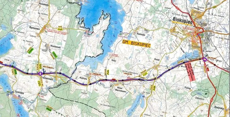 S16 Barczewo – Biskupiec - plan 2