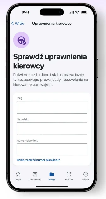 Sprawdź uprawnienia kierowcy