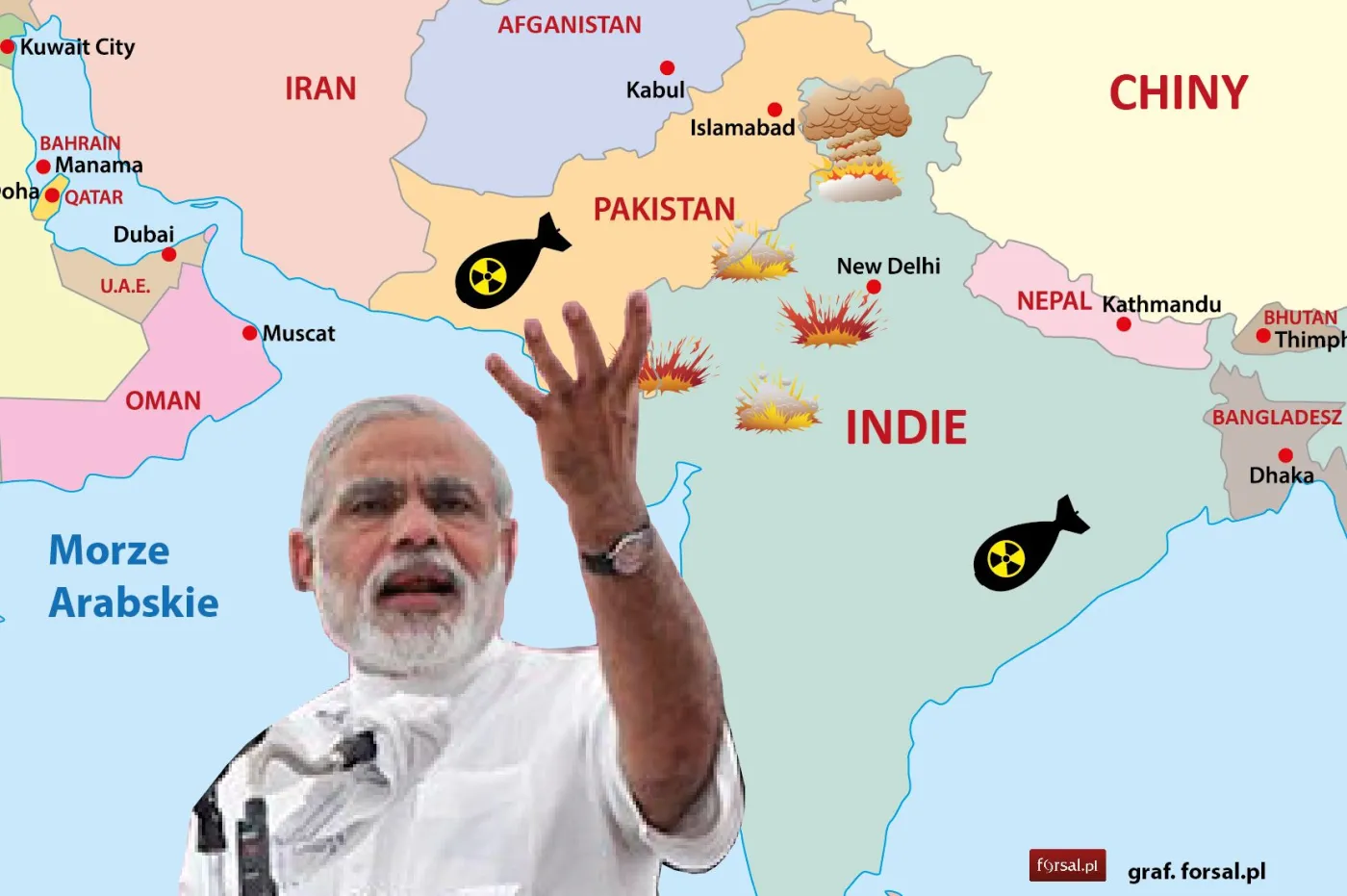 O krok od wojny nuklearnej? Mocarstwo zapowiada wojnę i rozpad sąsiada.