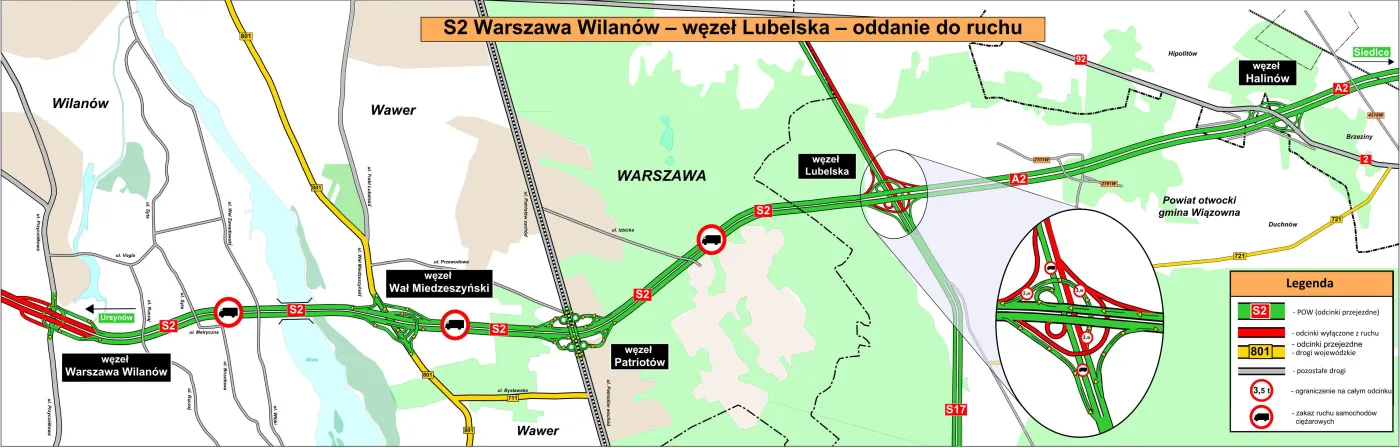 S2 odcinek Wilanów - Lubelska