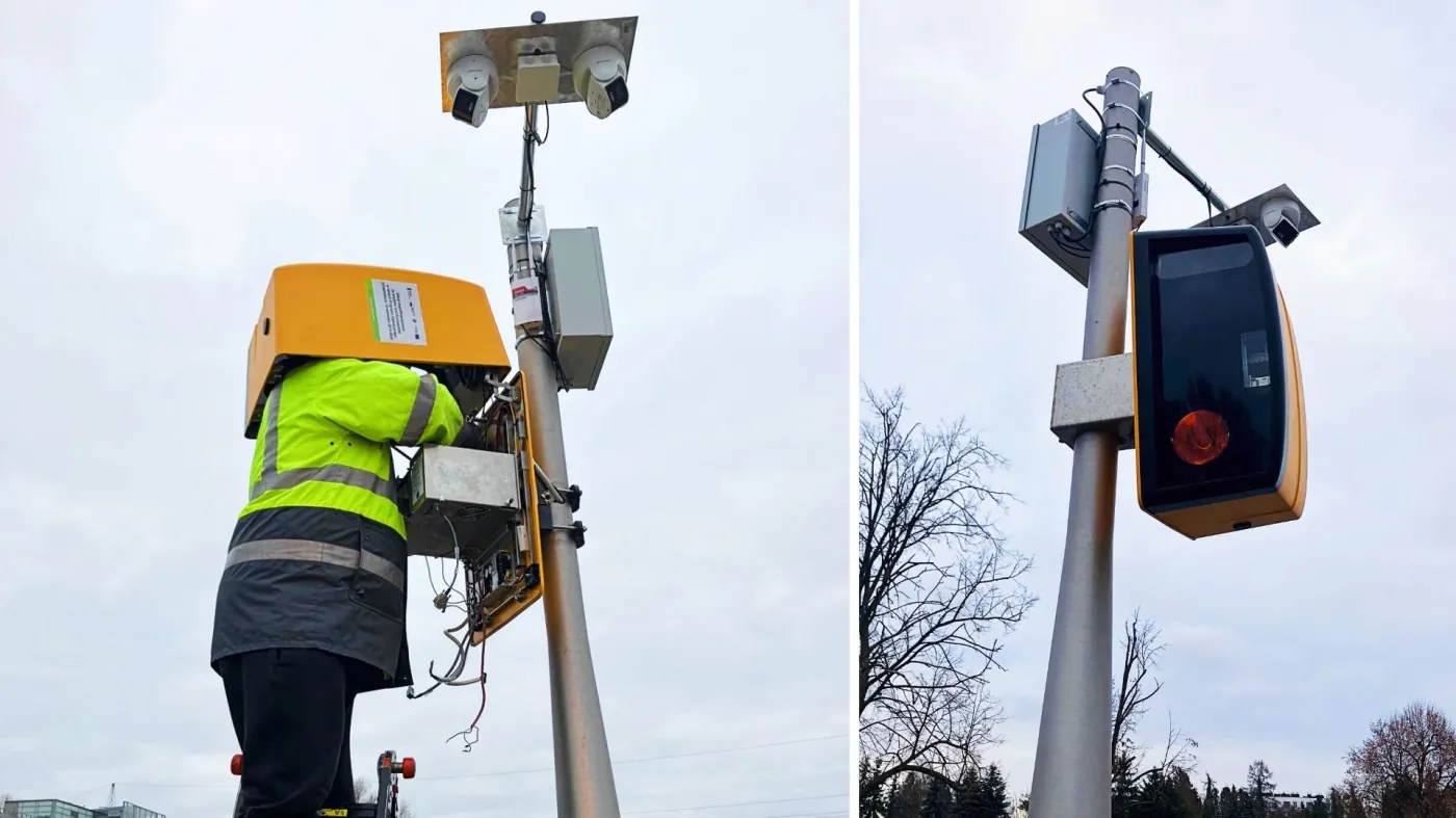 Fotoradar rekordzista powrócił. Wcześniej zniszczono go dwa razy, w tym siekierą