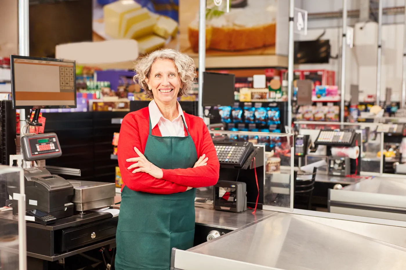 Kobieta pracująca w sklepie