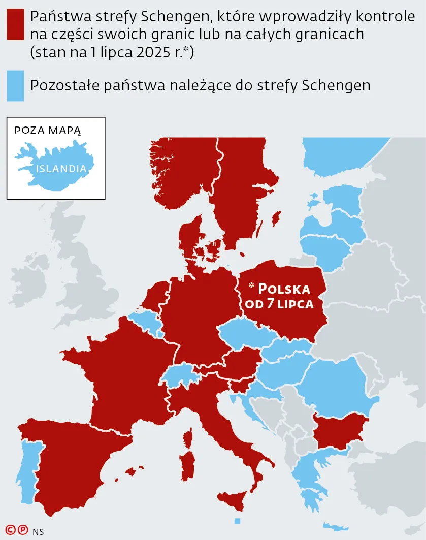 Strefa Schengen 1 lipca 2025