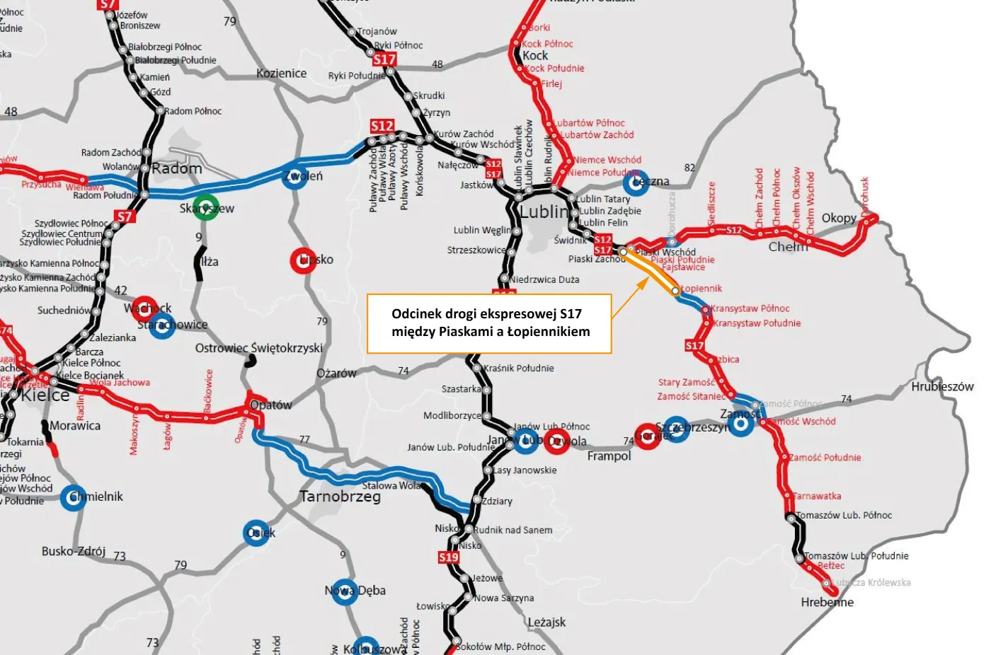 S17 odcinek Piaski - Łopiennik