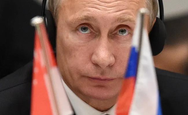 Prezydent Rosji Władimir Putin podczas zakończenia obrad szczytu Azja-Europa ASEM, 17 bm. w Mediolanie.  (ukit) PAP/Radek Pietruszka