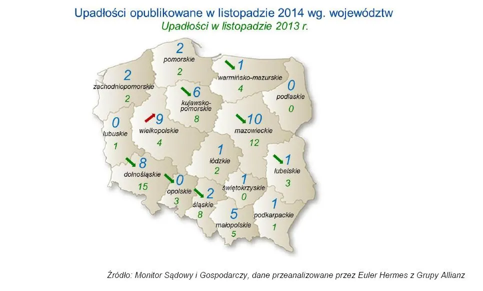 Raport o bankructwach firm w Polsce. Zobacz najnowsze dane [MAPA]
