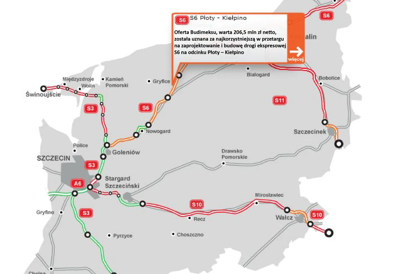 Budimeks wygrywa. 206,5 mln za odcinek S6