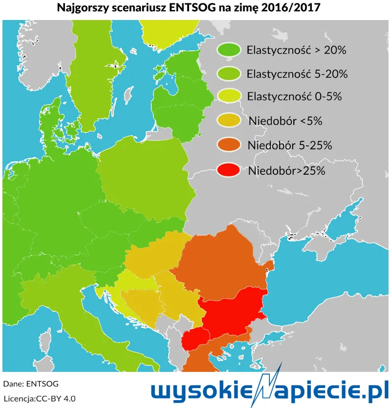 Dostawy gazu w zimie. Europejska mapa ryzyka