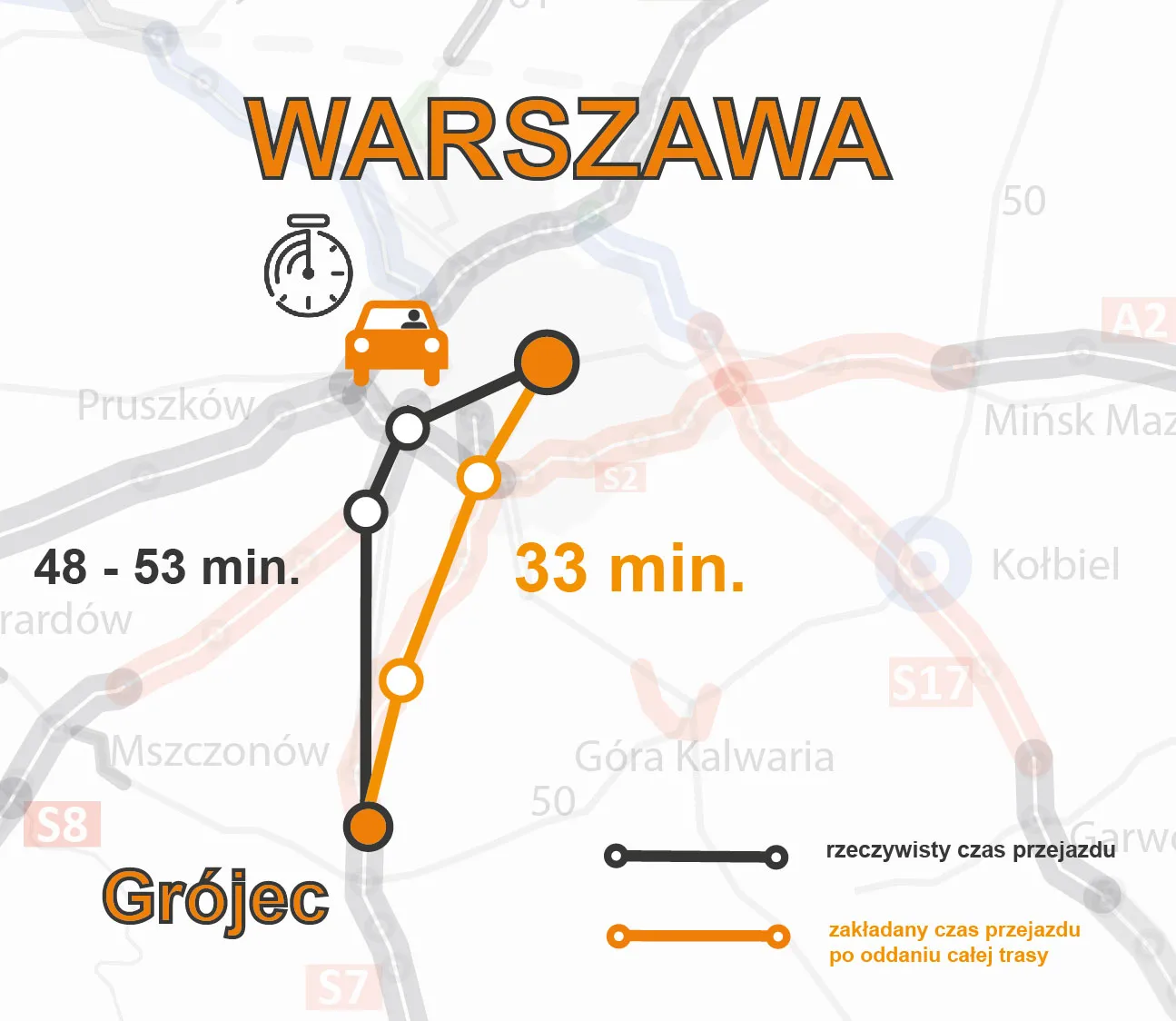 33 minuty z Warszawy do Grójca. Jest zezwolenie na budowę fragmentu południowego wylotu trasy S7
