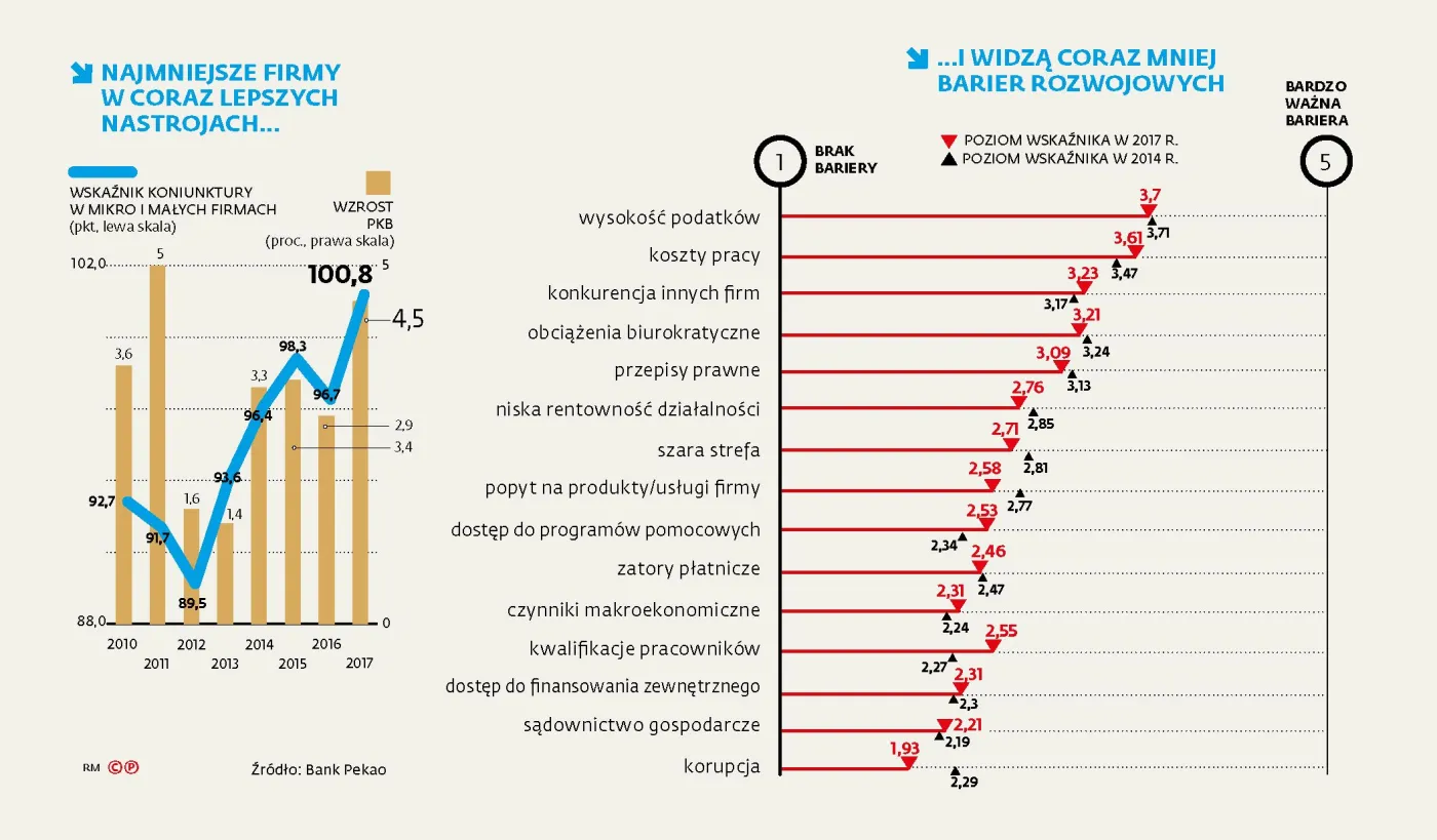 Małe firmy widzą świat przez różowe okulary