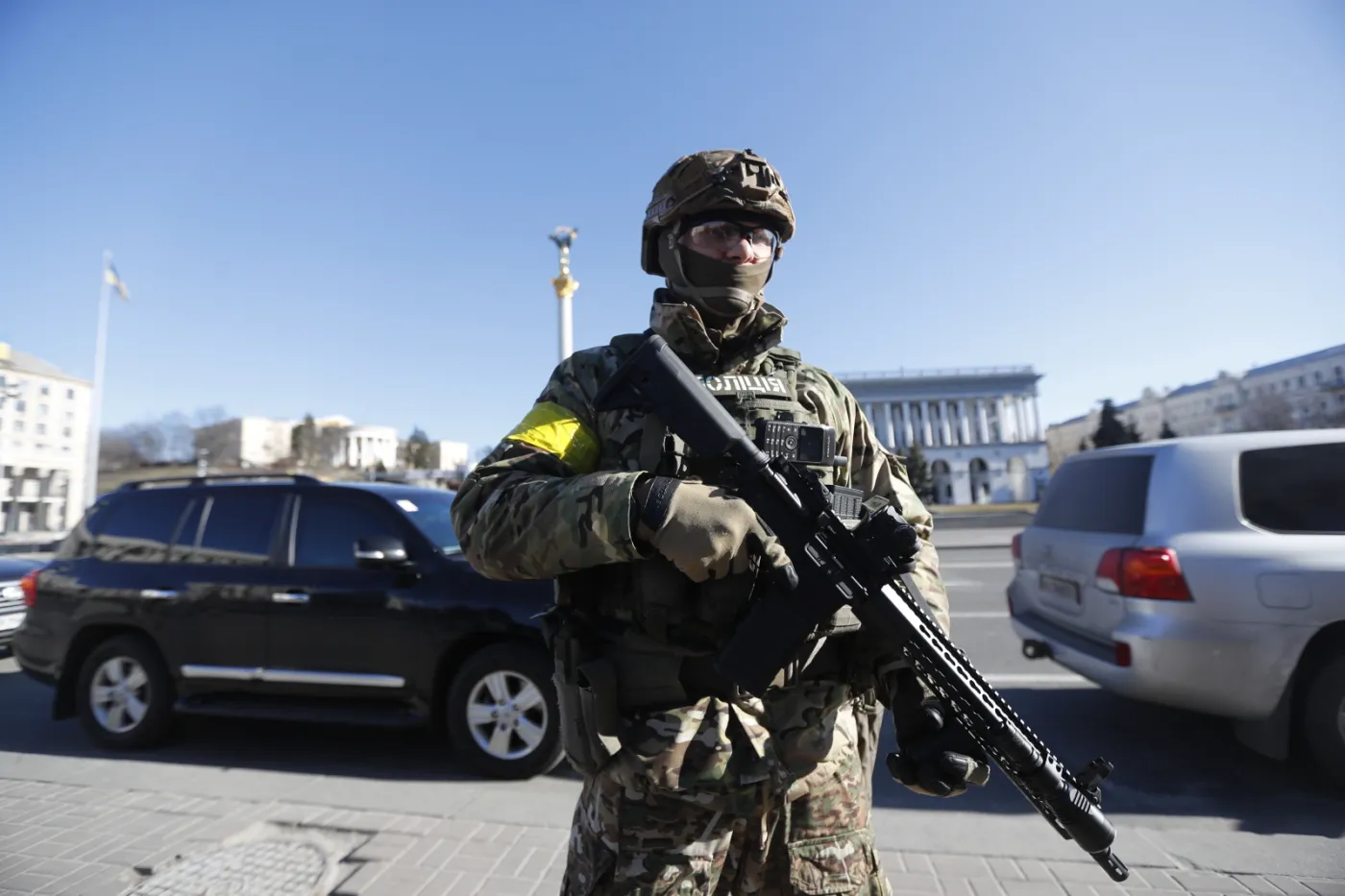 Ukraiński żołnierz w Kijowie Ukraina