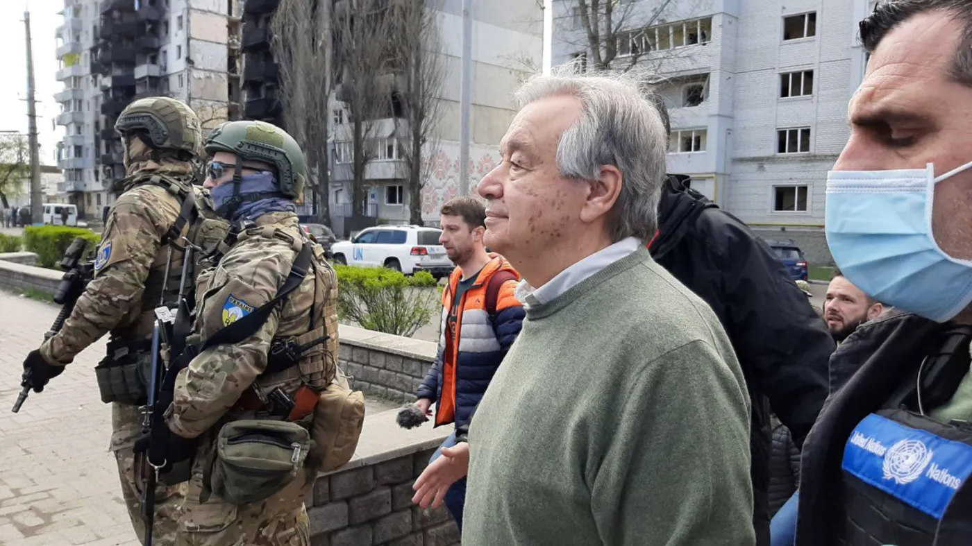 Guterres w Borodziance: Wyobrażam sobie moje wnuczki, które uciekają stąd w popłochu