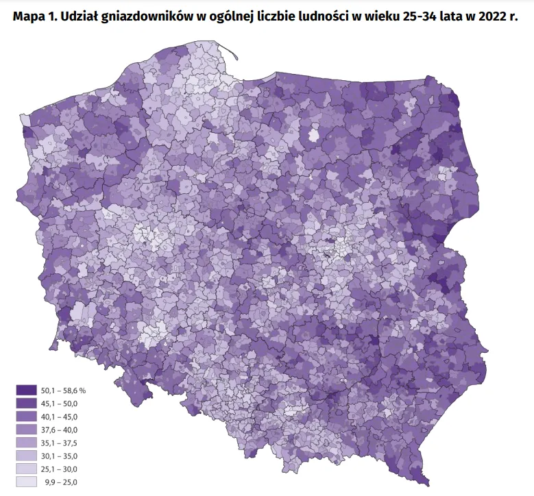 Gniazdownictwo w Polsce w 2022 roku.