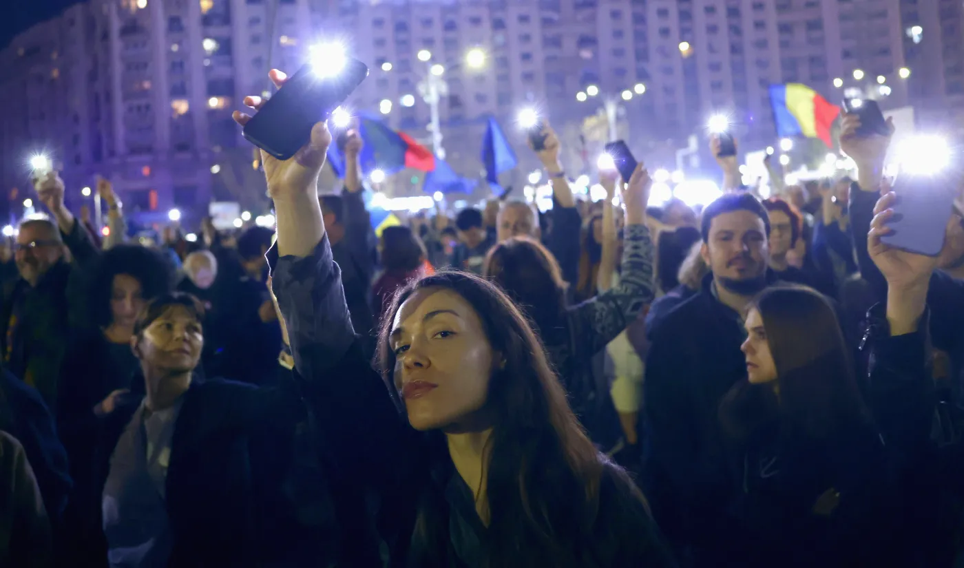 Antyprawicowe protesty w Rumunii