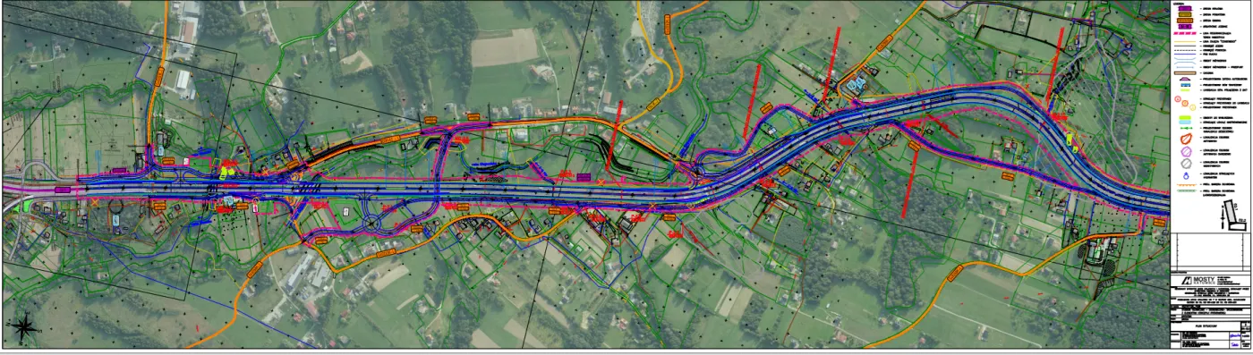 Ortofotomapa DK7 w Głogoczowie