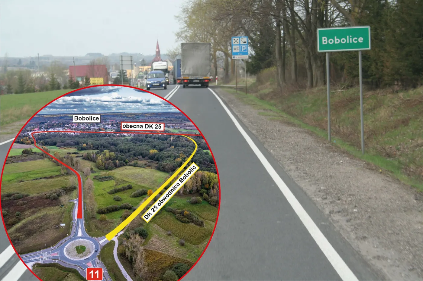 1,1 km drogi, które zmieni wiele na Pomorzu Zachodnim. DK25 zyska połączenie z S11 [MAPY]