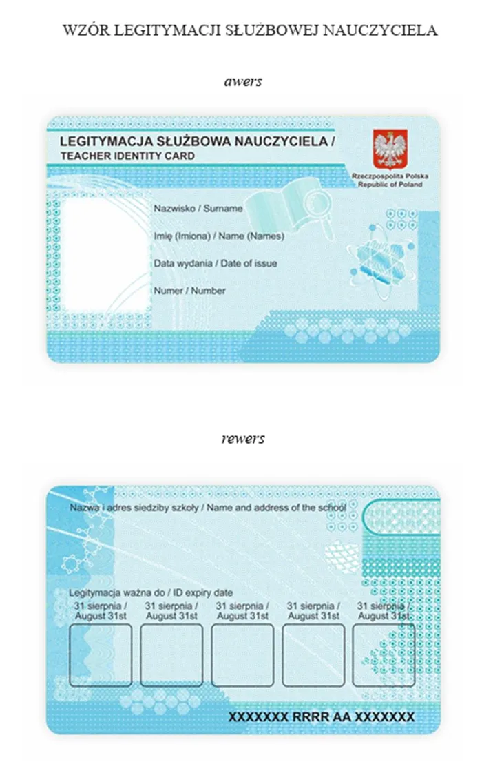 Legitymacja służbowa nauczyciela