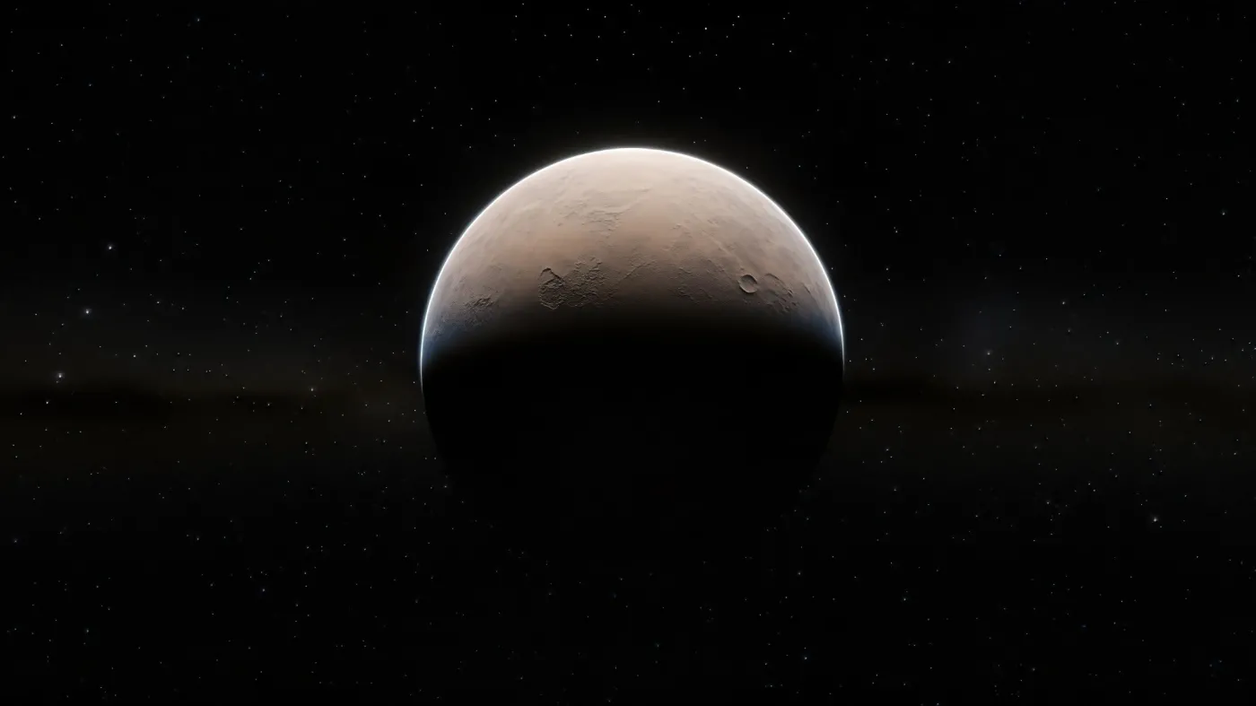 A,Celestial,Body,,Possibly,A,Planet,Or,Moon,,Is,Shown