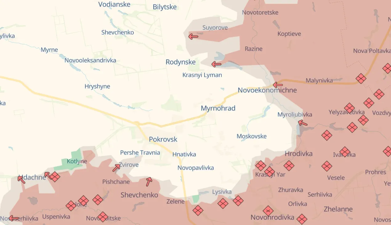 Sytuacja wokół Pokrowska