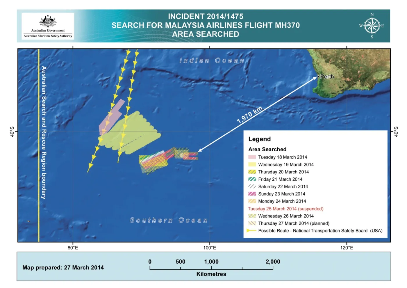 Poszukiwania zaginionego malezyjskiego boeinga zostały zawieszone
