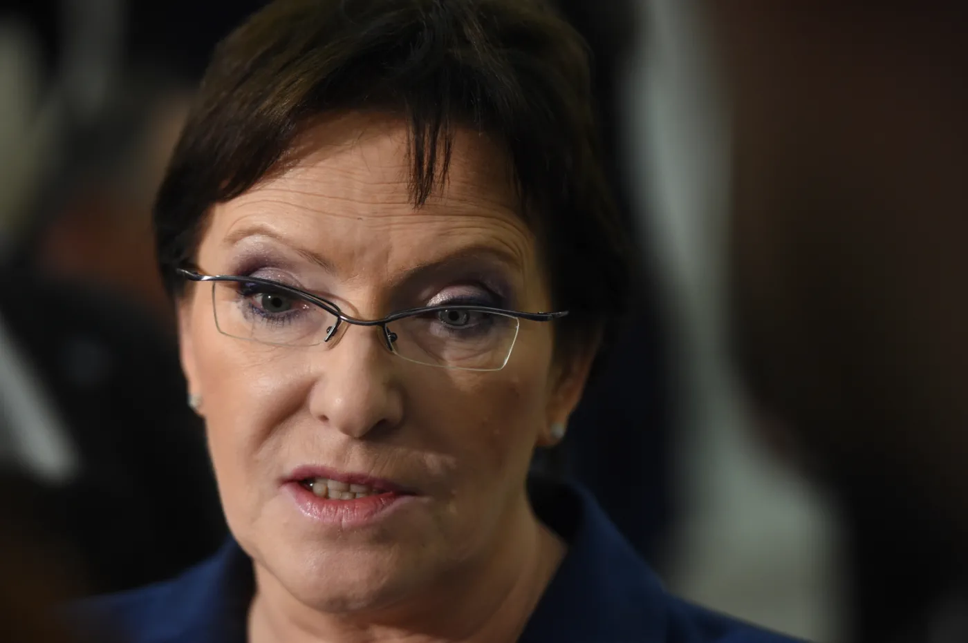 Premier Ewa Kopacz po głosowaniu nad wotum zaufania dla jej rządu. Fot. PAP/Radek Pietruszka