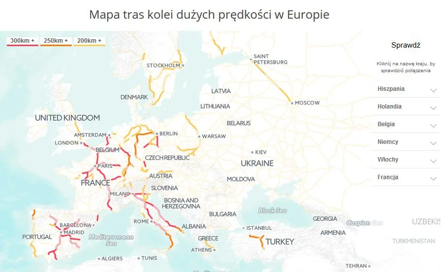 Torpedy na torach. Wszystko, co trzeba wiedzieć o kolejach dużych prędkości na świecie [RANKING i MAPY]