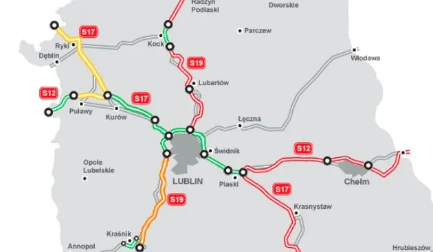 Lublin coraz bliżej Warszawy. Jest pozwolenie na budowę odcinka trasy S17 [MAPA]