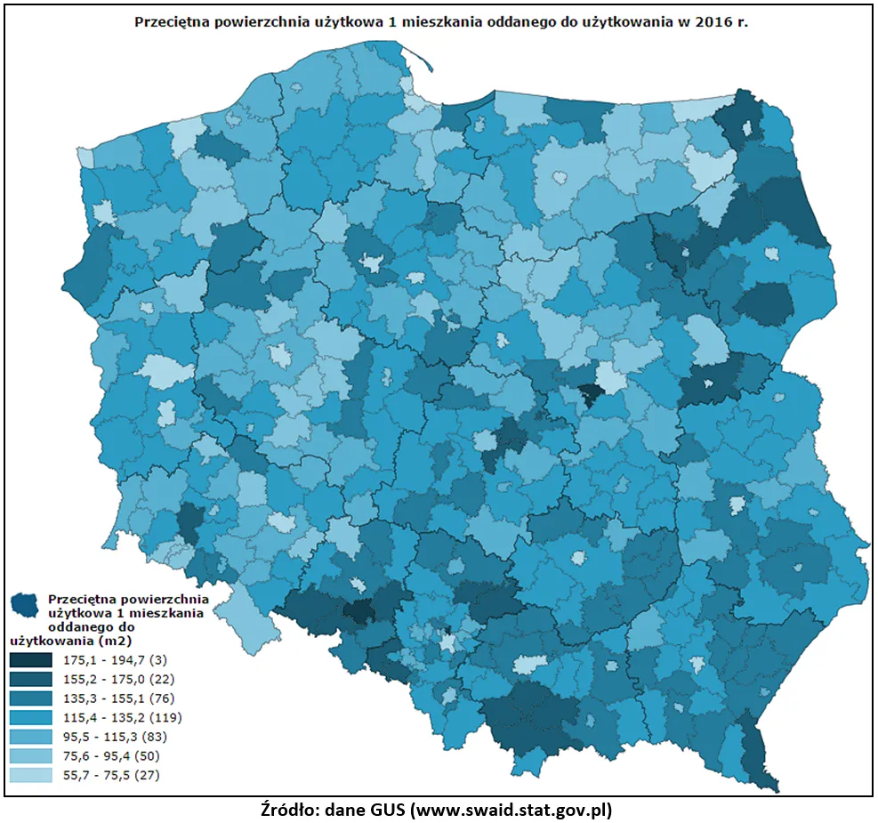 Gdzie w Polsce buduje się duże mieszkania?