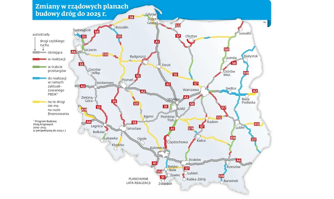 Gdzie powstaną nowe drogi do 2025? [MAPA]