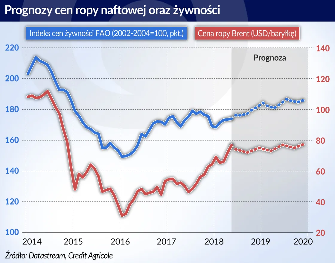 Wyższa cena ropy zatrzyma spadek cen żywności na świecie