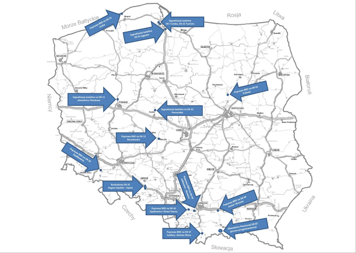 Minister infrastruktury zatwierdził do realizacji 16 programów inwestycji dla dróg [MAPA]