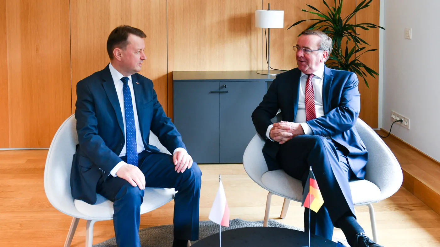 Spotkanie Błaszczak-Pistorius. "Rozmawialiśmy o dwóch sprawach"