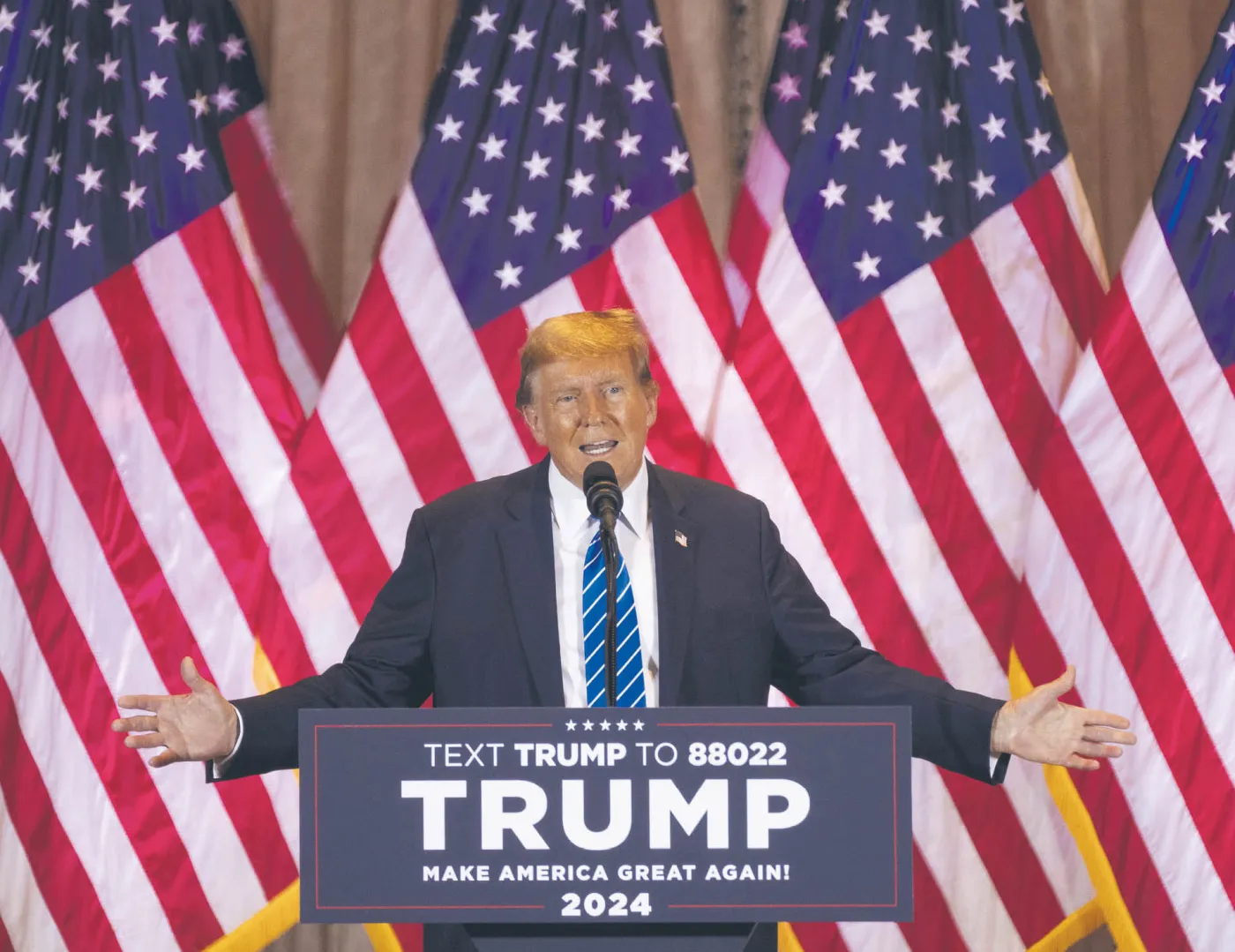 Biden i Trump (na zdjęciu) zdecydowanie wygrali w prawyborczym Superwtorku