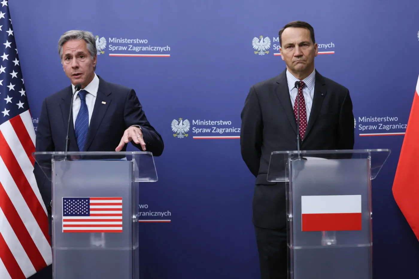 Blinken o zestrzeliwaniu rosyjskich obiektów: Polska ma prawo do samoobrony