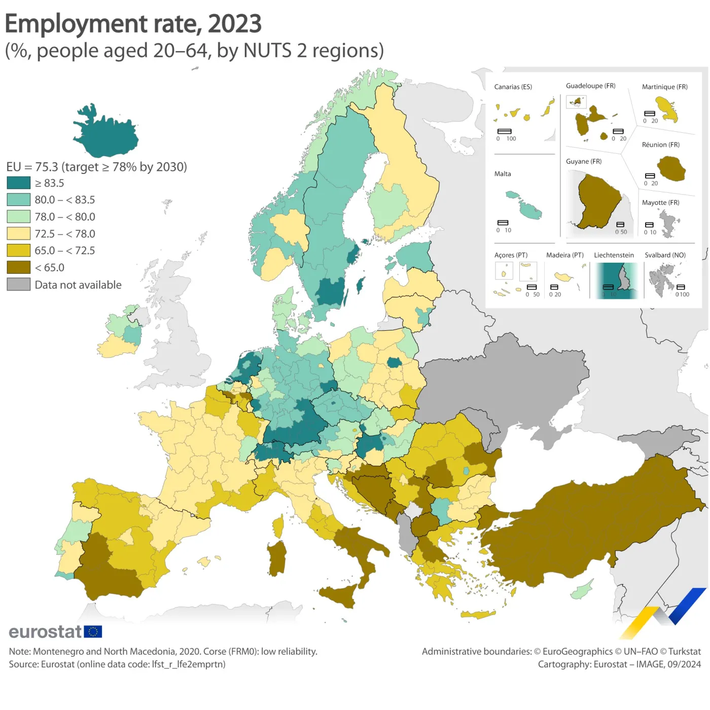Zatrudnienie w Europie w 2023 roku.
