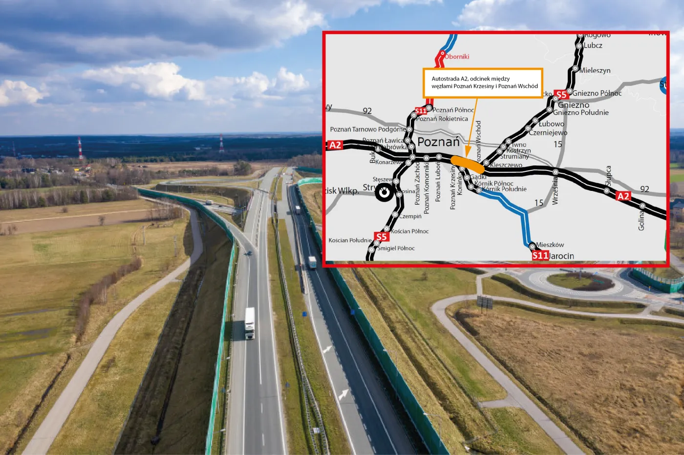 Poszerzą autostradę A2. Ruszają prace. W tych miejscach będą utrudnienia [MAPA]