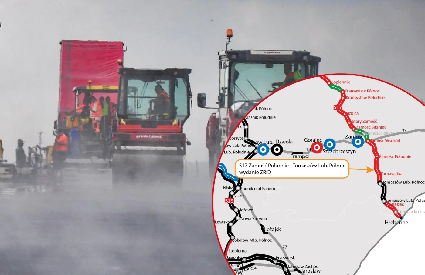 S17 na Ukrainę między węzłami Zamość Południe a Tomaszów Lubelski Północ