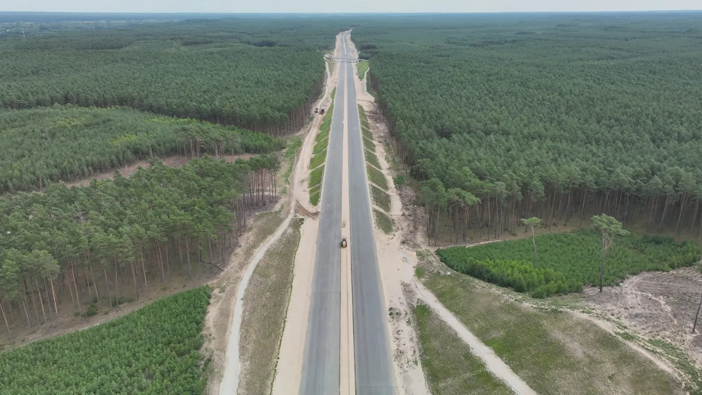 Budowa trasy S10. Na zdjęciu najbardziej zaawansowany odcinek Solec - Toruń